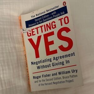 Getting to Yes Book by Roger Fisher and William Ury